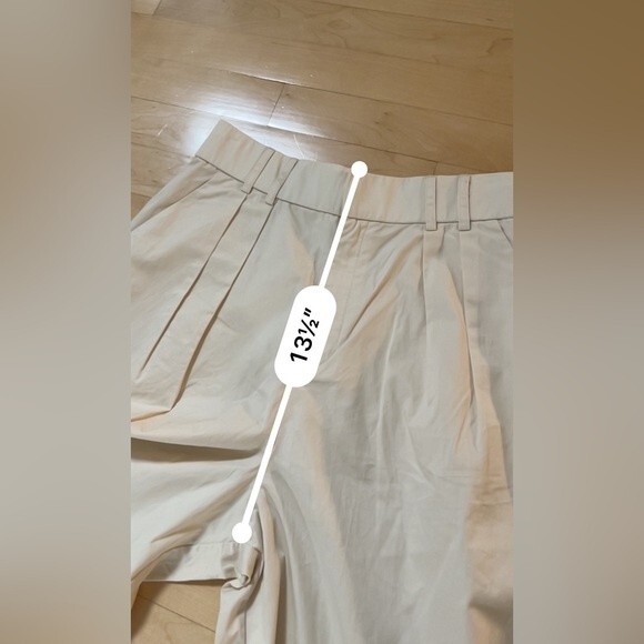 Anthropologie  Mare Mare Curved-Hem Chino Pants in Light Sand NWT - Picture 7 of 12